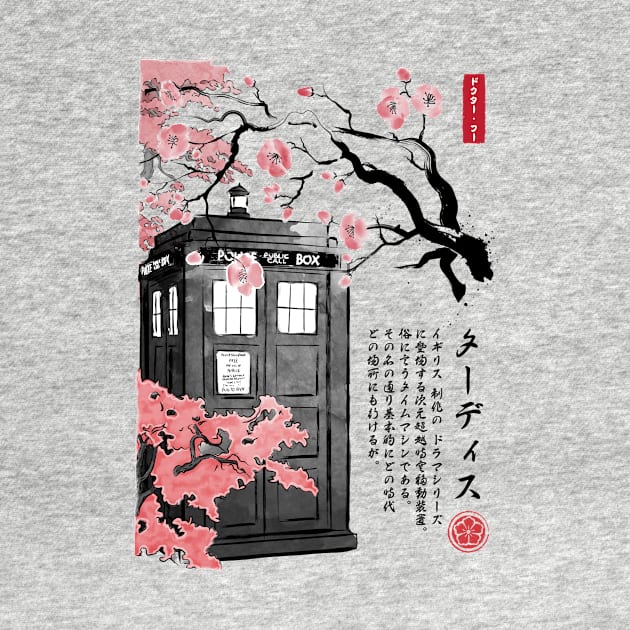 Tardis sumi-e by DrMonekers